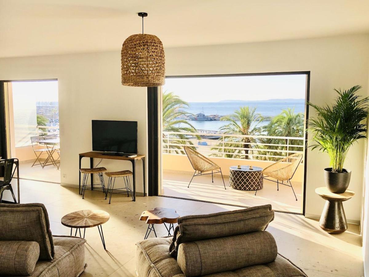 Appartement T3 Lumineux Traversant Totalement Neuf En Face De La Plage Front De Mer Vue Sur Les Iles Vue Mer Panoramique Assuree Residence De La Plage Centre Ville Du Lavandou 3Eme Etage Avec Ascenseur Appartement T3 勒拉旺杜 外观 照片